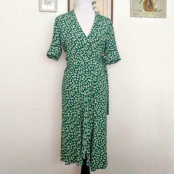 ganni dalton wrap dress